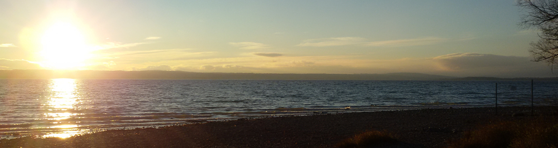 Strand in Immenstaad bei Sonnenuntergang